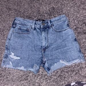 Hollister Women's Light Blue Jean Shorts